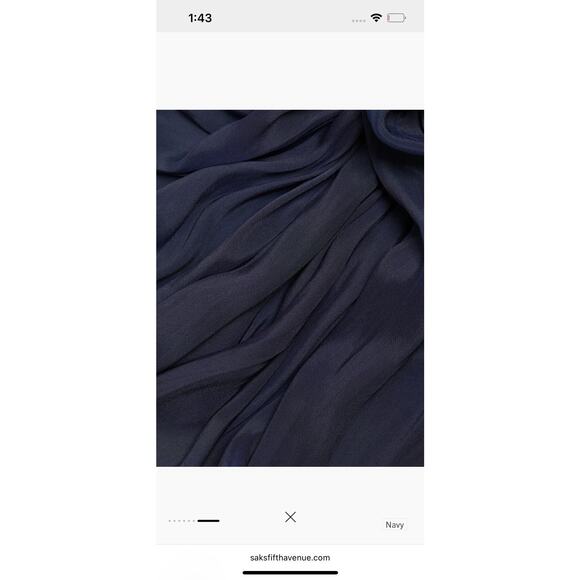 Cinq a Sept Womens Calloway Ruffled Midi Dress 4 Navy - NWT $595 - Picture 7 of 10